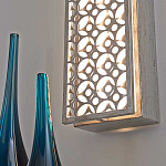 Бра прямоугольное в серебрянном цвете с ажурной решеткой Feiss варинант исполнения - 6 | Loft Concept в Уфе