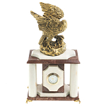 Часы настольные из натурального камня с декором в виде орла Eagle Stone Clock варинант исполнения - 1 | Loft Concept в Уфе