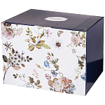 Чайный сервиз из фарфора белый с рисунком цветов на 6 персон 14 предметов Garden Whisper Porcelain Set  варинант исполнения - 4 | Loft Concept в Уфе