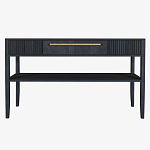 Дизайнерская Консоль с полкой и ящиком Primo Черный дуб варинант исполнения - 7 | Loft Concept в Уфе