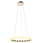 Люстра светодиодная кольцевая с круглыми плафонами белого цвета PEARLS Suspension 48 варинант исполнения - 4 | Loft Concept в Уфе