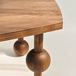 Обеденный стол деревянный с круглыми декоративными элементами на ножках Koko варинант исполнения - 2 | Loft Concept в Уфе