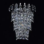 Бра настенное цвета хром с прозрачными квадратными хрустальными подвесками Crystal Regena варинант исполнения - 3 | Loft Concept в Уфе