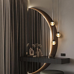 Подвесной светильник с рифлёным плафоном в форме шара Ripple Glow варинант исполнения - 5 | Loft Concept в Уфе