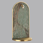 Настенный светильник зеленого цвета с бронзовой рамкой овальной формы с полкой Herbarium  варинант исполнения - 4 | Loft Concept в Уфе