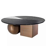 Дизайнерский журнальный стол с круглой столешницей на 3-х геометрических ножках Lehumod варинант исполнения - 5 | Loft Concept в Уфе