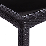 Обеденный комплект из искуственного ротанга Vintara черный варинант исполнения - 9 | Loft Concept в Уфе