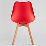 Стул с основой из пластика и мягким сиденьем Arvika Red варинант исполнения - 4 | Loft Concept в Уфе