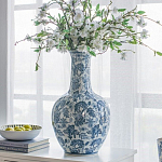 Ваза с классическим узором шинуазри синего цвета Blue & White Ornament  варинант исполнения - 4 | Loft Concept в Уфе