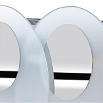 Бра с тремя круглыми матовыми стеклянными дисками и зеркальными вставками Lunaria  варинант исполнения - 2 | Loft Concept в Уфе