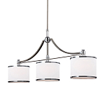 Люстра линейная с 3-мя белыми цилиндрическими плафонами Feiss варинант исполнения - 1 | Loft Concept в Уфе