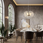 Люстра с декором в виде крупных рельефных лепестков 80 см Ethereal Bloom варинант исполнения - 3 | Loft Concept в Уфе