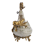 Чаша для фруктов из фарфора бронзовыми фигурками леопардов Eden Garden варинант исполнения - 4 | Loft Concept в Уфе