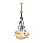 Люстра с 15-ю белыми  плафонами с золотой внутренней поверхностью Hinkley варинант исполнения - 2 | Loft Concept в Уфе