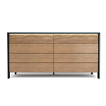 Комод 8 ящиков с подсветкой на рельефном фасаде Warm Industrial варинант исполнения - 4 | Loft Concept в Уфе