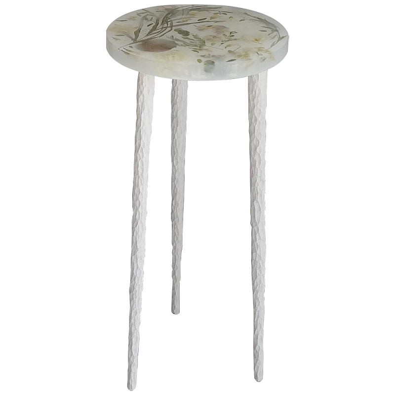 Круглый журнальный столик со столешницей из эпоксидной смолы Epoxy Resin Flowers Coffee Table Белый Черный Розовый Мульти Круглый журнальный столик со столешницей из эпоксидной смолы Epoxy Resin Flowers Coffee Table Белый Черный Розовый Мульти в Уфе | Loft Concept