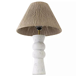 Настольная лампа с плетеным абажуром и белым мраморным основанием Simplicity and Nobility варинант исполнения - 2 | Loft Concept в Уфе