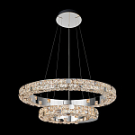 Люстра из 2-х колец с мозаичным хрустальным оформлением Sparks of Crystal варинант исполнения - 3 | Loft Concept в Уфе