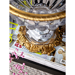 Чаша из прозрачного стекла с бронзовой подставкой и ручками Eden Garden варинант исполнения - 4 | Loft Concept в Уфе