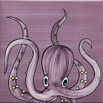 Плитка с узором Осьминог велосипедист варинант исполнения - 3 | Loft Concept в Уфе