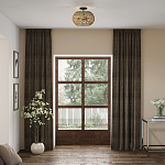 Потолочный светильник с плафоном из плетеного джута и черным каркасом Quoizel варинант исполнения - 7 | Loft Concept в Уфе