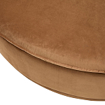 Кушетка круглая с обивкой из велюра коричневая Milky Brown Chair варинант исполнения - 7 | Loft Concept в Уфе