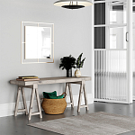 Настенное зеркало квадратной формы в металлической раме золотого цвета CORNER MIRROR GOLD варинант исполнения - 1 | Loft Concept в Уфе