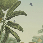 Обои ручная роспись River Scenes of Bengal Verdoyant варинант исполнения - 2 | Loft Concept в Уфе