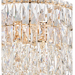 Люстра круглая с хрустальными подвесками на золотистом каркасе Roul Crystal Light варинант исполнения - 2 | Loft Concept в Уфе