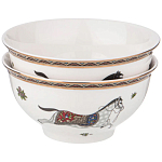 Сервиз обеденный из фарфора с изображением лошадей на 6 персон 23 предмета Porcelain Horse Set  варинант исполнения - 2 | Loft Concept в Уфе