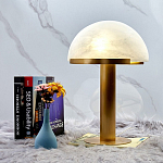 Настольная лампа c абажуром в форме купола из натурального камня  Heavenly Harmony варинант исполнения - 2 | Loft Concept в Уфе