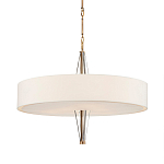 Люстра круглая с белым тканевым абажуром  White Light Diffuser варинант исполнения - 3 | Loft Concept в Уфе