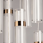 Люстра каскадная с прозрачными цилиндрическими плафонами Jenae Glass Tube Lighting варинант исполнения - 4 | Loft Concept в Уфе