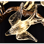 Подвесной светильник в виде золотой ветки с цветами и птичками Marvelous Garden варинант исполнения - 2 | Loft Concept в Уфе