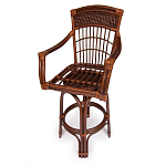 Барный стул из ротанга Eloise коричневый варинант исполнения - 5 | Loft Concept в Уфе