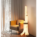 Торшер геометрический с тремя мраморными плафонами Marble Tripod варинант исполнения - 5 | Loft Concept в Уфе