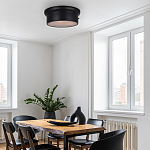 Потолочный светильник круглый черного цвета Modern Simple Ceiling Light варинант исполнения - 3 | Loft Concept в Уфе