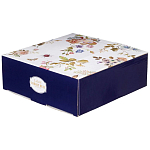 Ваза фарфоровая круглая на ножке с рисунком цветов Garden Whisper Porcelain Set  варинант исполнения - 2 | Loft Concept в Уфе