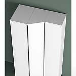 Шкаф-пенал белый с зеркальной дверцей Strict Lines варинант исполнения - 4 | Loft Concept в Уфе