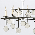 Люстра подвесная с 8-ю лампами и стеклянными круглыми подвесками Currey & Company варинант исполнения - 7 | Loft Concept в Уфе
