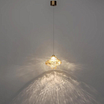 Подвесной светильник с плафоном из фактурного светло-янтарного стекла Light Ensemble варинант исполнения - 4 | Loft Concept в Уфе