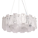 Люстра круглая с подвесными прямоугольными пластинами из стекла Glacier Panels варинант исполнения - 1 | Loft Concept в Уфе
