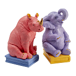 Держатель для книг Elephant and Rhinoceros Bookend варинант исполнения - 2 | Loft Concept в Уфе