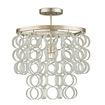 Потолочный светильник с каскадом из круглых декоративных колец Waterfall from the Rings варинант исполнения - 2 | Loft Concept в Уфе