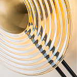 Бра с янтарным стеклянным диском и золотистыми акцентами Savio Glass Disc варинант исполнения - 6 | Loft Concept в Уфе