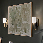  Бра с прямоугольным черным основанием и белым матовым цилиндрическим плафоном Kichler варинант исполнения - 15 | Loft Concept в Уфе