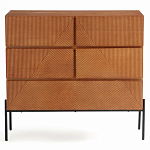 Комод с геометрическим рисунком на ящиках Anders Dark Wood варинант исполнения - 2 | Loft Concept в Уфе