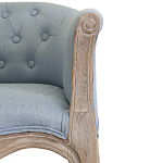 Кресло низкое в стиле прованс Louis French Armchair light blue flax варинант исполнения - 4 | Loft Concept в Уфе