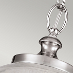 Подвесной светильник с прозрачным стеклянным плафоном в форме шара в современном стиле на цепи Feiss варинант исполнения - 4 | Loft Concept в Уфе