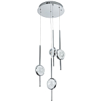 Люстра с 4-мя плафонами из хрустального шара Crystal Bubbles Chrome Hanging Lamp варинант исполнения - 1 | Loft Concept в Уфе